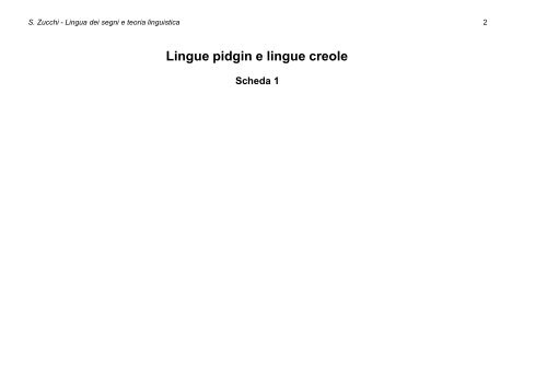 Lingue pidgin e lingue creole - Filosofia