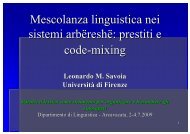 Mescolanza linguistica nei sistemi arbëreshë: prestiti e code-mixing