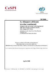 Le diaspore africane tra due continenti Indagine sulle ... - CeSPI