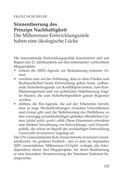 Die Millennium-Entwicklungsziele - sef