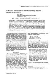 An analysis of crania from Tell-Duweir using multiple discriminant ...