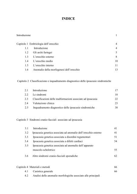 VALUTAZIONE AUDIOLOGICA NELLE SINDROMI CRANIO-FACCIALI