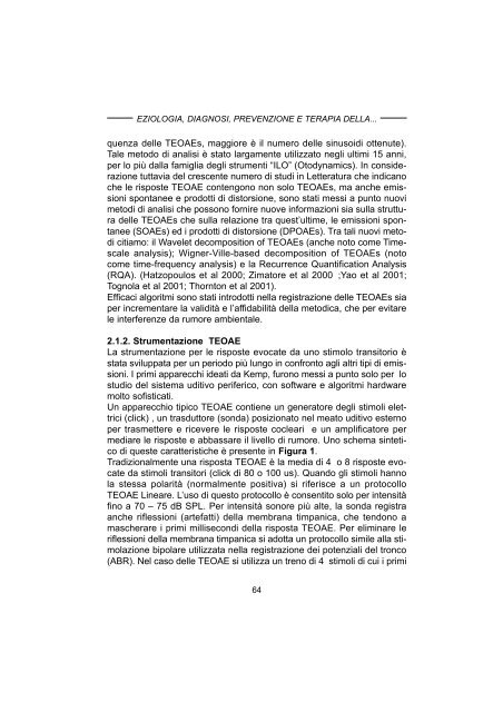 Eziologia, Diagnosi e Terapia della Sordita' Infantile Preverbale - AOOI