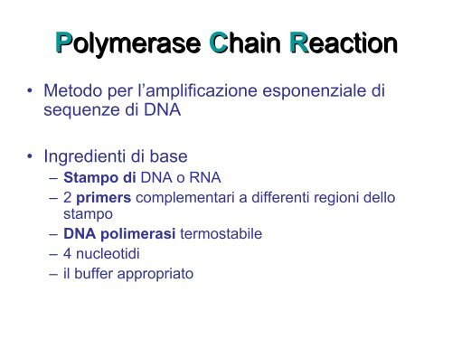 Lezioni di genetica medica, prima parte Triennali ... - Vincenzonigro.it