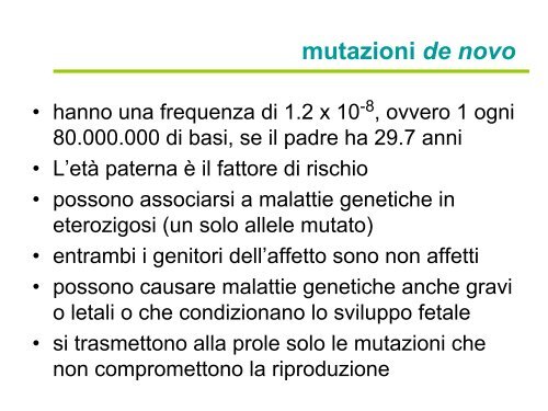 Lezioni di genetica medica, prima parte Triennali ... - Vincenzonigro.it