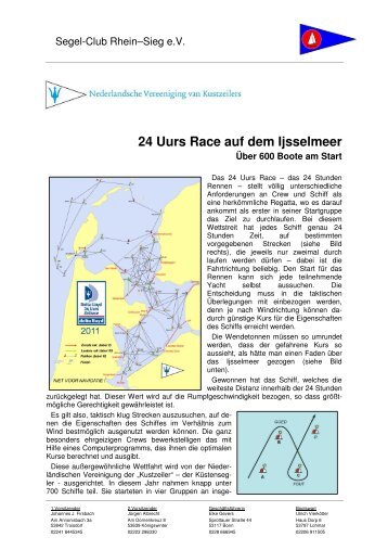 24 Uurs Race auf dem Ijsselmeer - Segel-Club Rhein-Sieg e.V.