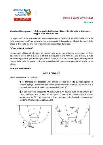 Collaborazioni difensive : Blocchi s