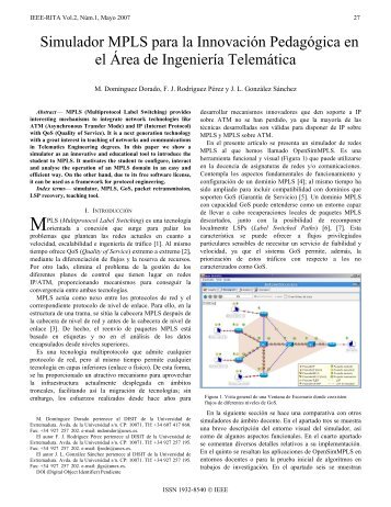 Simulador MPLS para la Innovación Pedagógica en el ... - IEEE-RITA