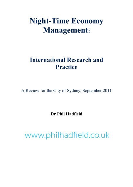 International Evidence Literature Review - City of Sydney - NSW ...