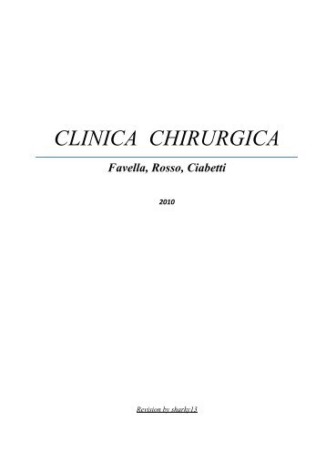 CLINICA CHIRURGICA Favella, Rosso, Ciabetti - MedWiki