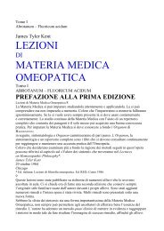 LEZIONI MATERIA MEDICA OMEOPATICA - Farmacia S. Antonio