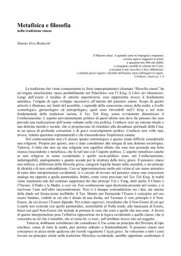 Simone Eros Beduschi, Metafisica e filosofia ... - Arbor scientiarum
