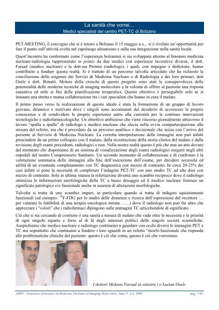 MEDICINA NUCLEARE - Crosetto Foundation