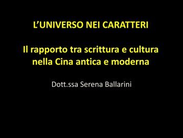 L'UNIVERSO NEI CARATTERI Il rapporto tra scrittura e cultura nella ...