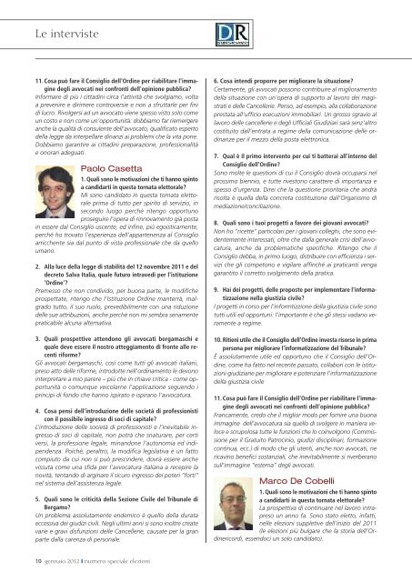 Numero Speciale Elezioni - Gennaio 2012 - Associazione ...