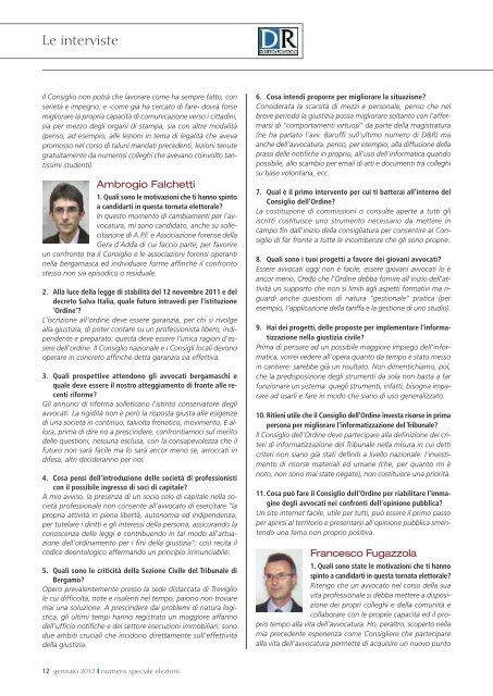 Numero Speciale Elezioni - Gennaio 2012 - Associazione ...