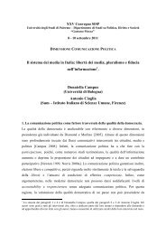 Il sistema dei media in Italia: libertà dei media, pluralismo e ... - SISP