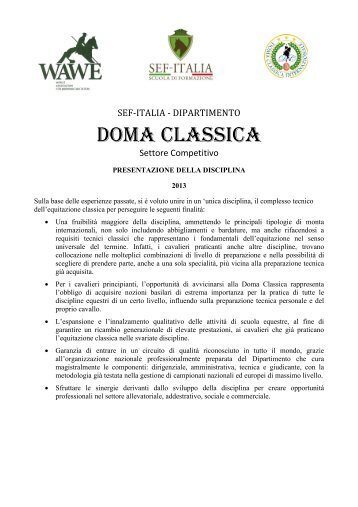 DOMA CLASSICA - Travagliato Cavalli