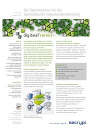 Produktblatt digiSeal® server (PDF) - secrypt GmbH