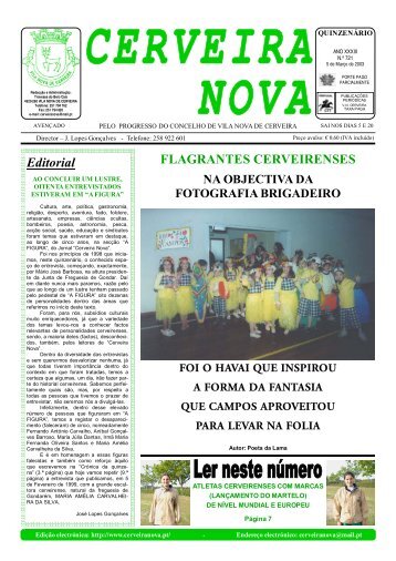 Editorial FLAGRANTES CERVEIRENSES - Cerveira Nova
