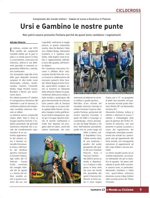 pista - mountain bike - ciclocross - Federazione Ciclistica Italiana