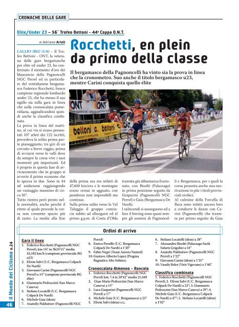 Tutti i convocati - Federazione Ciclistica Italiana