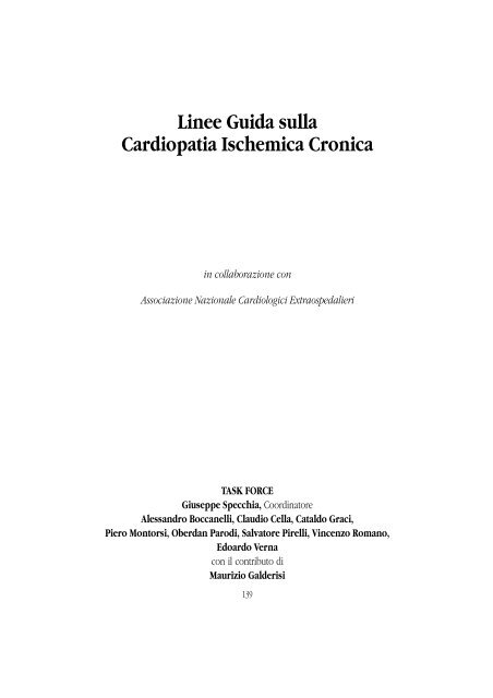 Linee Guida sulla Cardiopatia Ischemica Cronica - Anmco