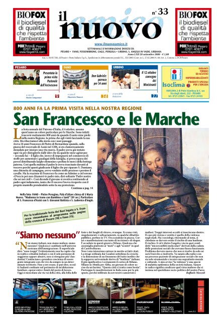 San francesco e le Marche - Diocesi di Fano Fossombrone Cagli ...