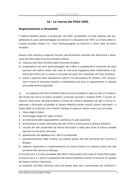 Piano Direttore Sicurezza.pdf - Comune di Bologna