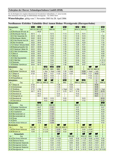 Fahrplan als PDF-Datei - Freundeskreis Selketalbahn eV