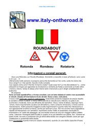 ROTONDA ROTATORIA ROUNDABOUT (pdf 950 ... - Italy on the road