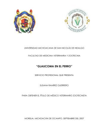 glaucoma en el perro.pdf - Facultad de Medicina Veterinaria y ...