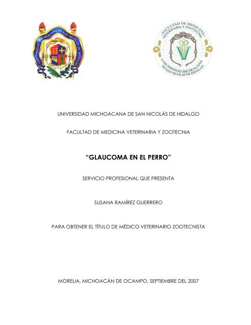 glaucoma en el perro.pdf - Facultad de Medicina Veterinaria y ...