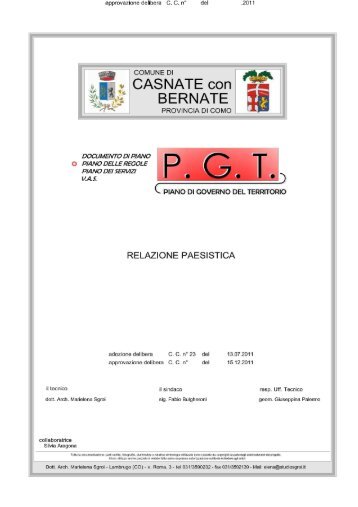 RELAZIONE PAESISTICA.pdf - Comune di Casnate con Bernate (CO)