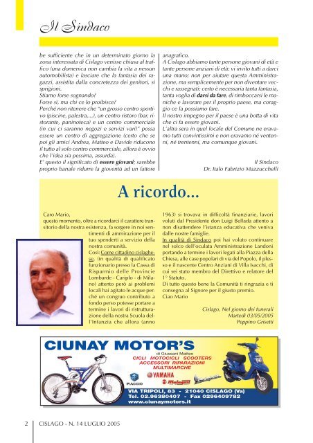 cislago - n.13 luglio 05 C - Comune di Cislago