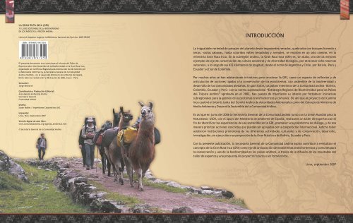 Gran Ruta Inca - Comunidad Andina
