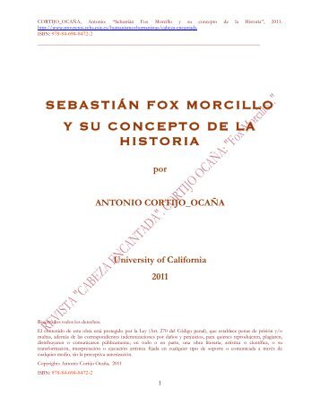 A.: "Fox Morcillo y su concepto de la Historia" - Consejo Superior de ...