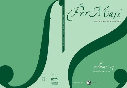 capa v17.indd - Escola de Música da UFMG
