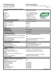 EG-Safety data sheet: Rape-seed oil (refined) - O. & L. Sels GmbH