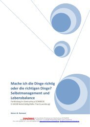 Selbstmanagement und Lebensbalance - Seminarhaus SCHMIEDE