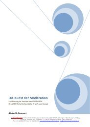 Die Kunst der Moderation (pdf) - Seminarhaus SCHMIEDE