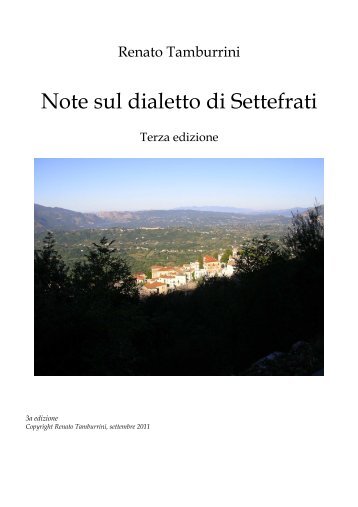 Vocabolario del dialetto di Settefrati, versione PDF