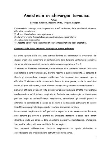 anestesia in ch. toracica.2..pdf - Dott. Lorenzo Mirabile