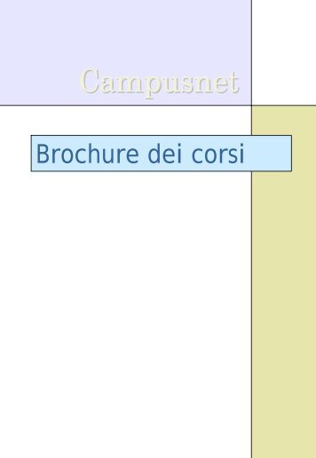 Brochure dei corsi (pdf) - Fisioterapia - Università degli studi di Parma