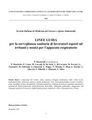 Linee Guida per la sorveglianza sanitaria di ... - CIPES Piemonte