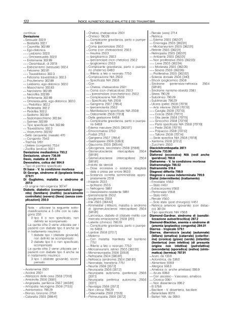 indice alfabetico delle malattie e dei traumatismi - Regione Piemonte