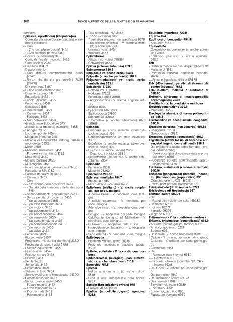 indice alfabetico delle malattie e dei traumatismi - Regione Piemonte