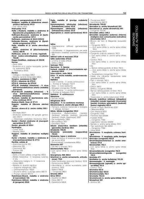 indice alfabetico delle malattie e dei traumatismi - Regione Piemonte