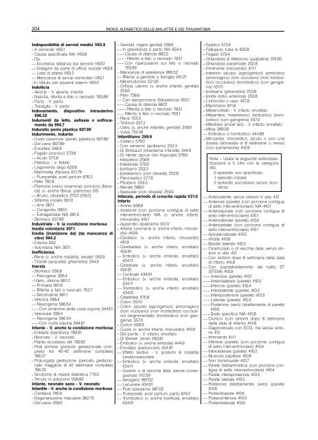 indice alfabetico delle malattie e dei traumatismi - Regione Piemonte