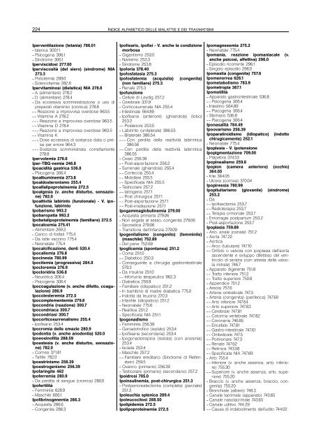 indice alfabetico delle malattie e dei traumatismi - Regione Piemonte